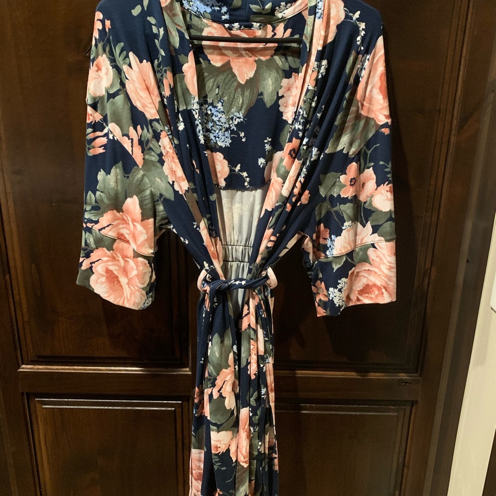 Maternity Robe with matching swaddle